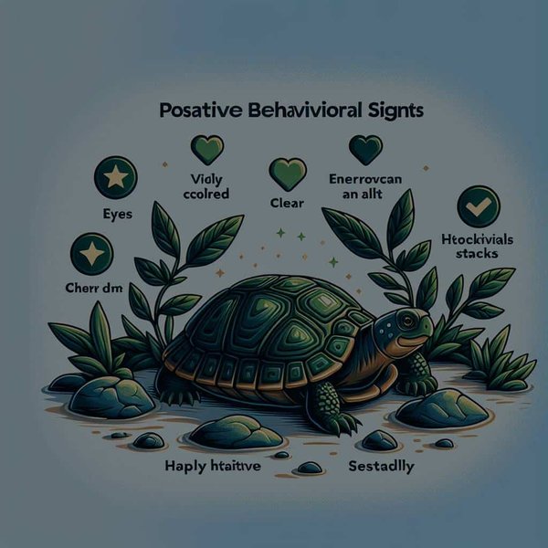 Quels sont les signes comportementaux d'une tortue terrestre en bonne santé ?